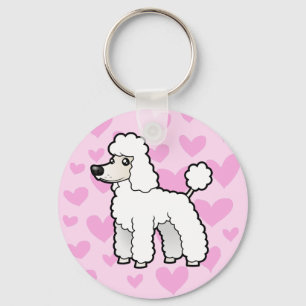Standaard/Miniatuur/Toy Poodle Liefde (puppy kapse Sleutelhanger