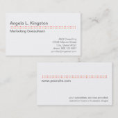 Standaard moderne micro dot cherry rood grijs op m visitekaartje (Voorkant / Achterkant)