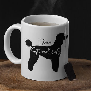 Standaard poedel Ik heb standaard hond silhouet Koffiemok