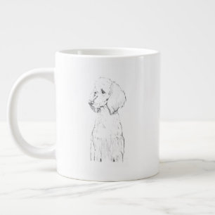 Standaard Poodle Hond Dierenportret Extra Grote Beker