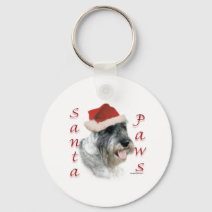 Standaard Schnauzer Santa Paws Sleutelhanger