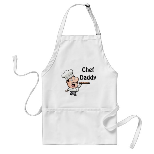 Standaard Schort met Chef en Quote "Chef Daddy" (Voorkant)