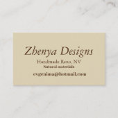 Standaard Visitekaartje Zhenya-Design (Voorkant)