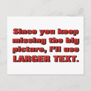 Standaard voor het lezen van de fijne afdruk briefkaart