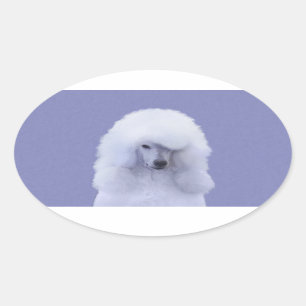 Standaard Wit-kleurenschilderen - Oorspronkelijke Ovale Sticker