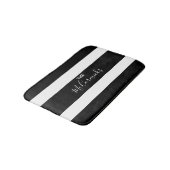 Standaard zwart-wit model gestreept badmat (Gekanteld)