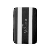 Standaard zwart-wit model gestreept badmat (Voorkant Verticaal)