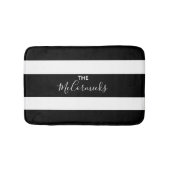 Standaard zwart-wit model gestreept badmat (Voorkant)