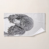 Standaard zwart-witschilderwerk met wieltjes bad handdoek (Handdoek)