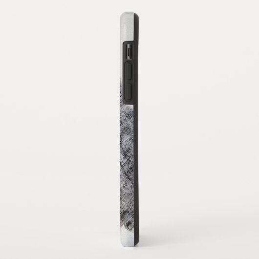 Standaard zwart-witschilderwerk met wieltjes Case-Mate iPhone case (Achterkant/links)