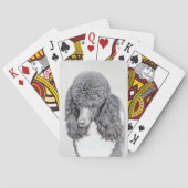 Standaard zwart-witschilderwerk met wieltjes pokerkaarten (Achterkant)