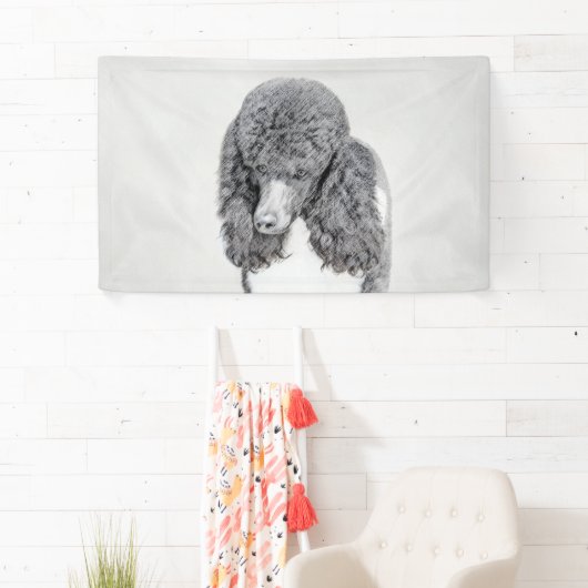 Standaard zwart-witschilderwerk met wieltjes spandoek (Insitu)