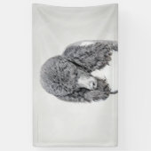 Standaard zwart-witschilderwerk met wieltjes spandoek (Verticaal)