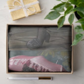 Standaard zwarte poedel Victoriaans kleding decoup Tissuepapier (Geschenk)