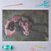 Standaard zwarte poedel Victoriaans kleding decoup Tissuepapier (Craft)