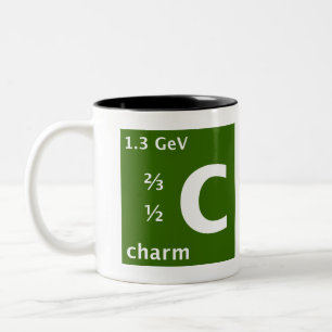 Standaardmodel (charm quark) tweekleurige koffiemok