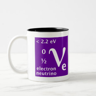 Standaardmodel (elektronenneutrino) tweekleurige koffiemok