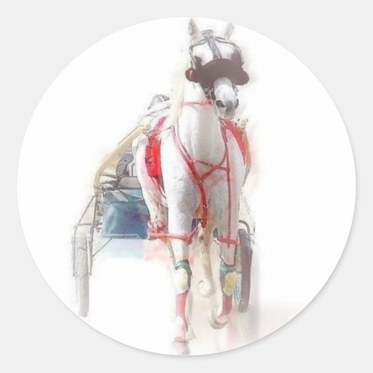 Standaardpaarden Ronde Sticker (Voorkant)