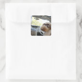 standaardpoedel 3 vierkante sticker (Tas)