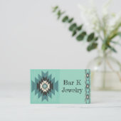 Standard Aztec turquoise, Carte de visite 3,5 po x (Debout devant)