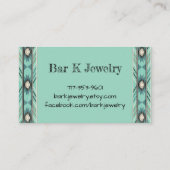 Standard Aztec turquoise, Carte de visite 3,5 po x (Dos)