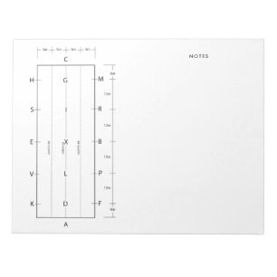 Standard Dressage Arena Sjabloon Horse Competition Notitieblok