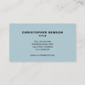 Standard HVAC bleu gris, Carte de visite de 3,5 po (Dos)