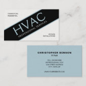 Standard HVAC bleu gris, Carte de visite de 3,5 po (Devant / Derrière)