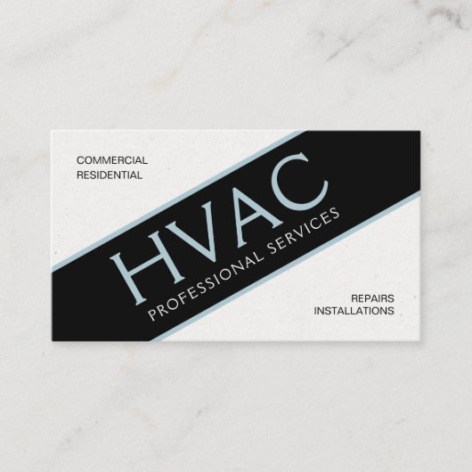 Standard HVAC bleu gris, Carte de visite de 3,5 po (Devant)