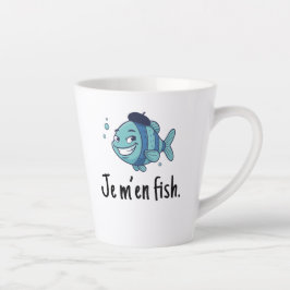 Standard Latte Mug - Je m'en fish Latte Mok