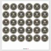 Standard Mason Jar Cat Honey Label Daisy 2.125" (Vel)