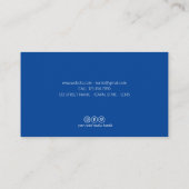 Standard nautique bleu, Carte de visite de 3,5 po  (Dos)