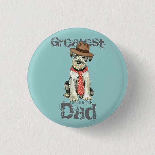 Standard Schnauzer Dad Ronde Button 3,2 Cm (Voorkant)
