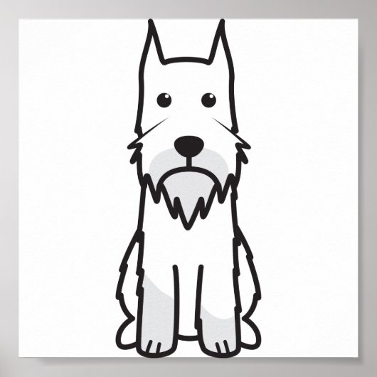 Standard Schnauzer Dog Cartoon Poster (Voorkant)