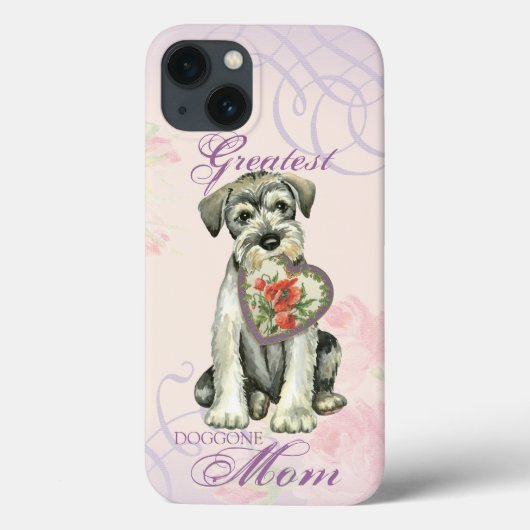 Standard Schnauzer Heart Mam Case-Mate iPhone Case (Achterkant)
