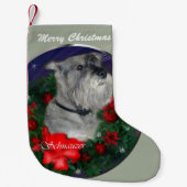 Standard Schnauzer Kerstmis Kleine Kerstsok (Voorkant)