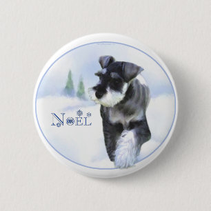 Standard Schnauzer Noel Ronde Button 5,7 Cm