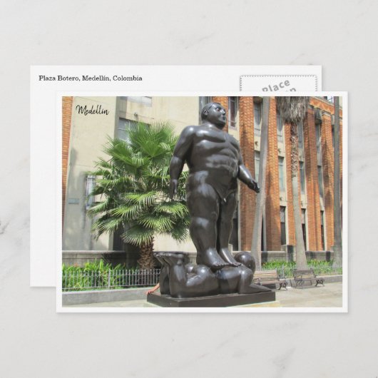 standbeeld botero briefkaart (Voorkant / Achterkant)