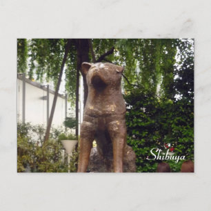 standbeeld hachiko shibuya briefkaart