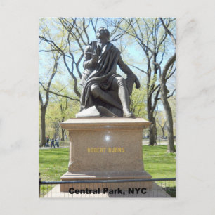 Standbeeld in Central Park Briefkaart