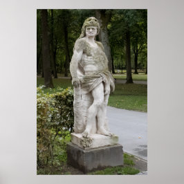 Standbeeld in het park poster