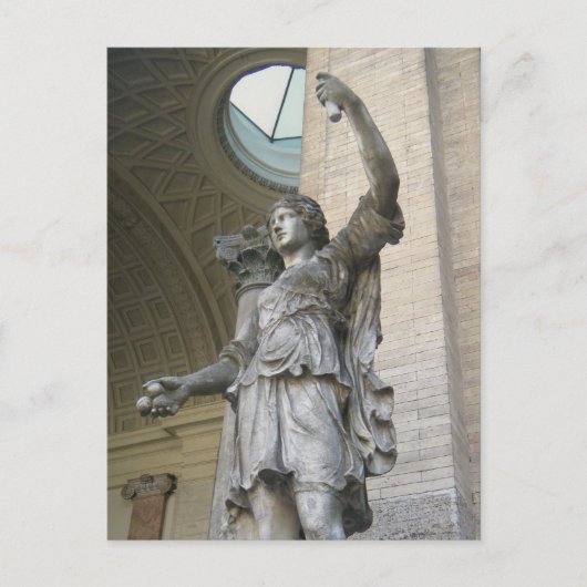 Standbeeld in het Vaticaan Briefkaart (Voorkant)