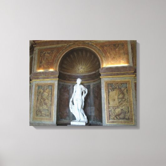 Standbeeld in Versailles Canvas Afdruk (Voorkant)