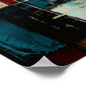 Standbeeld Liberty Huidige Abstract Expressionisme Poster (Hoek)