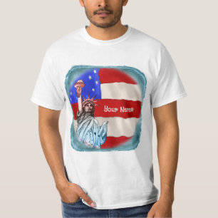 Standbeeld Liberty t-shirt