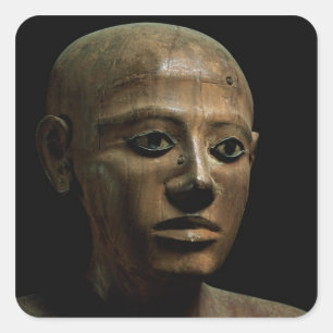Standbeeld van Chancellor Nakhti, from Asyut, earl Vierkante Sticker