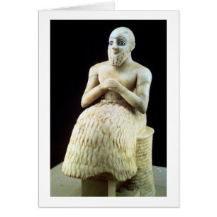 standbeeld van de ambtenaar Ebih-Il uit de tempel