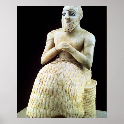 standbeeld van de ambtenaar Ebih-Il uit de tempel  Poster (Voorkant)