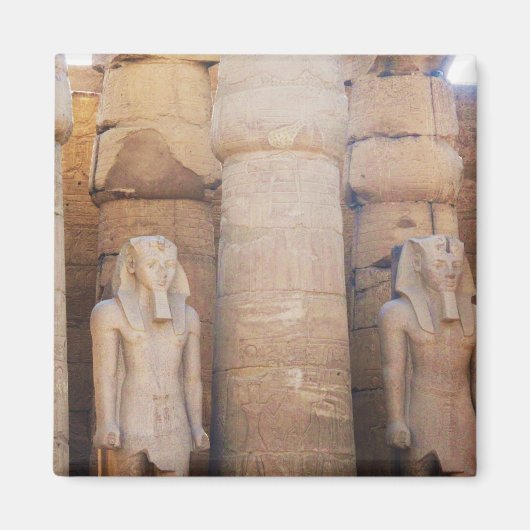 Standbeeld van de farao Ramses II, Luxor Tempel Magneet (Voorkant)