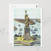 standbeeld van de stad New York Briefkaart (Voorkant / Achterkant)